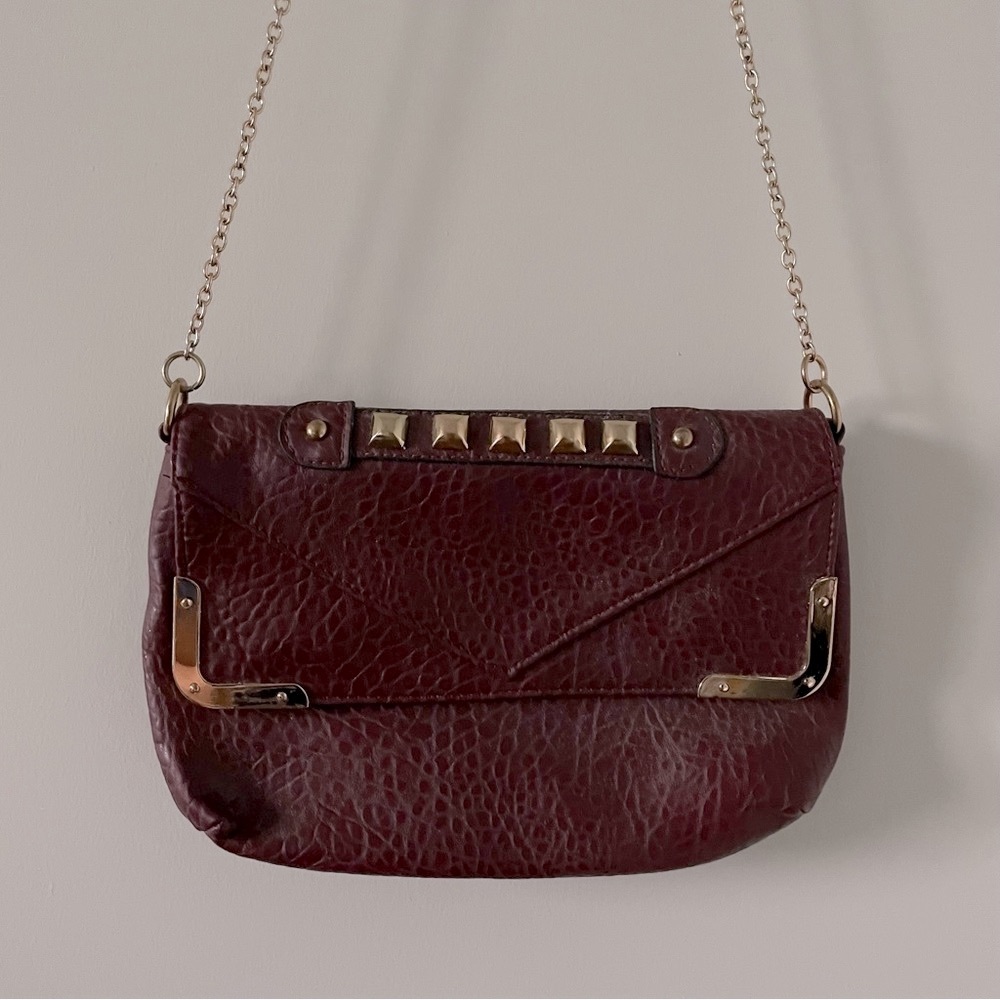 Ardene Faux Leather Gold Studded Bag